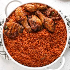 smoky asun jollof rice  kikifoodies